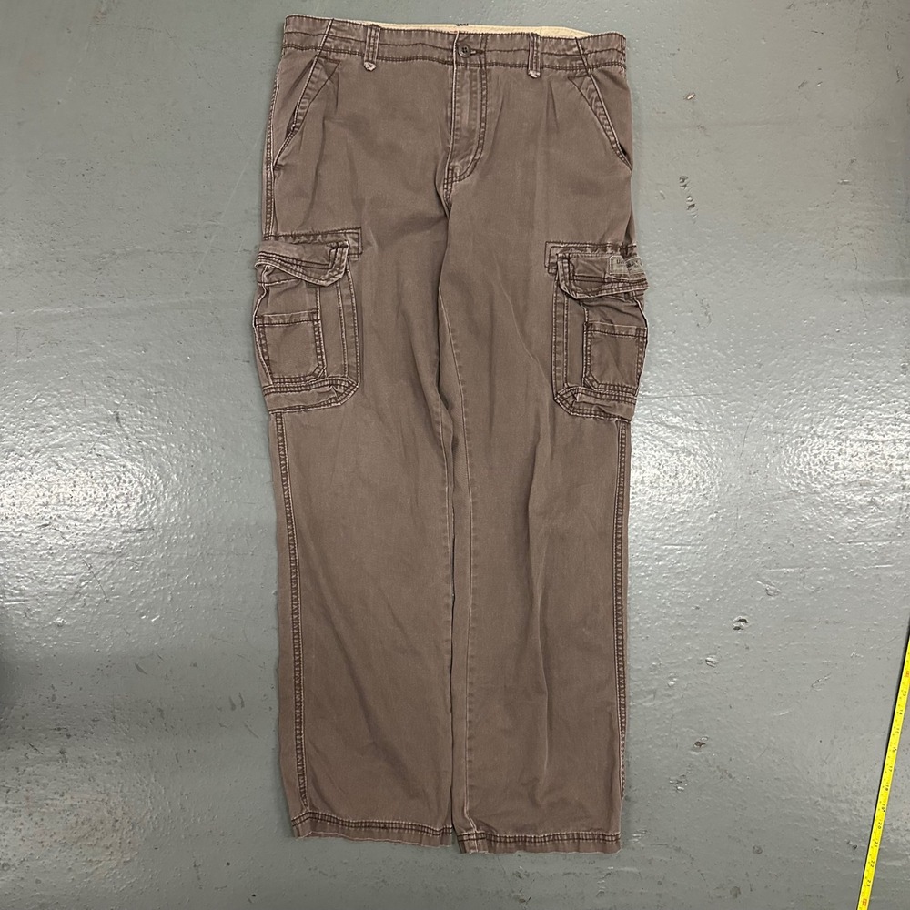 Unionbay Mens Cargo Pants 36x34 Brown Preowned Cotton Straight Leg